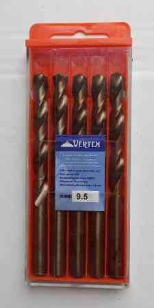 Сверло по металлу 9.5мм Р6М5К5 (Кобальт) Vertex (5шт)