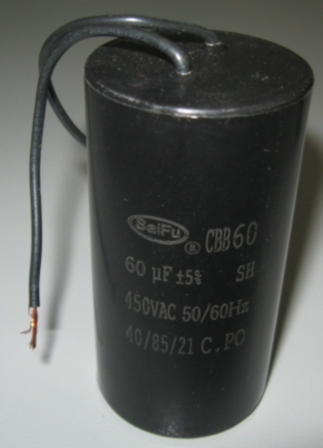 Конденсатор 60мкФ для компрессора (42х80мм)